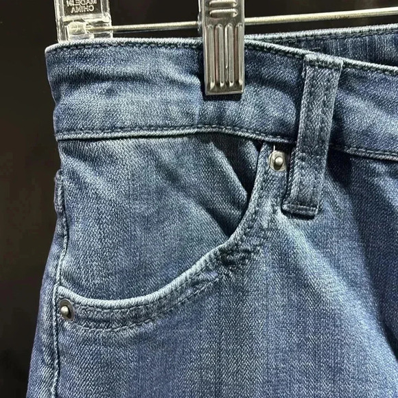 Rock&Roll Midrise denim trouser embroidered/studded, flare bell bottom jeans - Picture 2 of 11